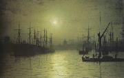 Atkinson Grimshaw rNightfall down the Thames (nn03) Germany oil painting artist